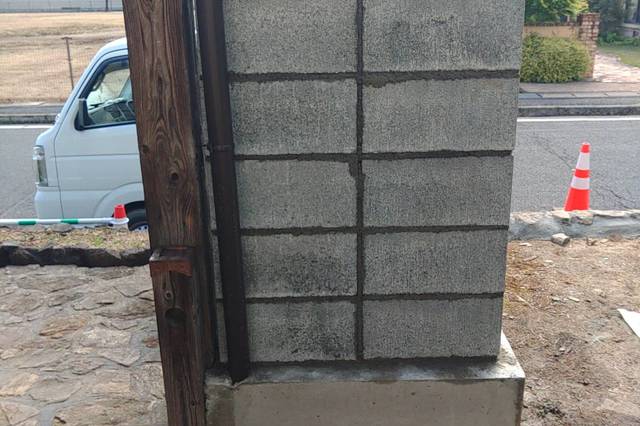 井原市 ブロック積み塗装の画像