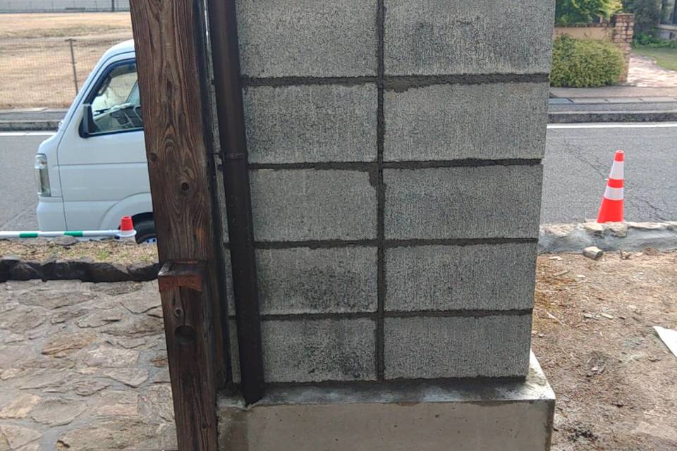 井原市 ブロック積み塗装の画像